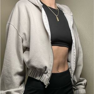Zara cropped zip up